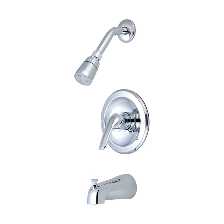 Olympia Faucets Single Handle Tub/Shower Set, IPS, Wallmount, Polished ...