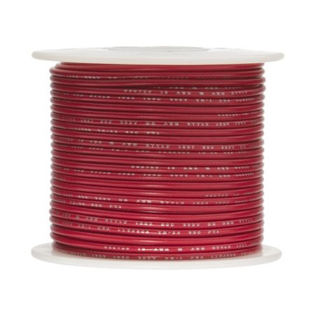 10 AWG Gauge UL3173 Stranded Hook Up Wire, 600V, 0.187in. Diameter, Red,  100 ft Length