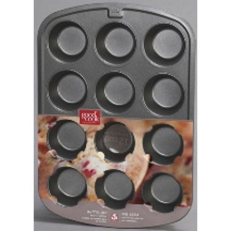 Goodcook 04031 Muffin Pan, Round Impressions, Steel, 12