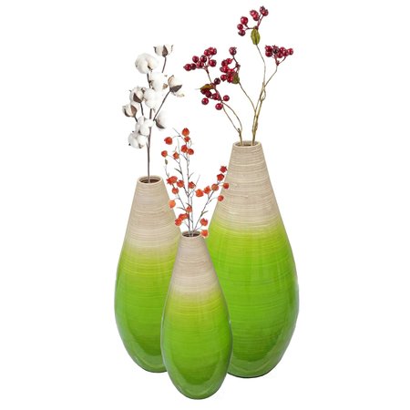 Uniquewise Contemporary Bamboo Floor Flower Vase Tear Drop