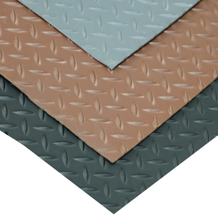 Goodyear Goodyear Diamond-Plate Rubber Flooring -- 3.5mm x 36" x 4ft - Dark Gray 03-271-36-DG-04