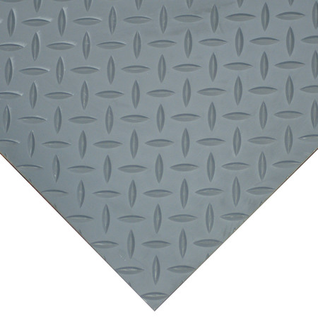 GOODYEAR Goodyear Diamond-Plate Rubber Flooring -- 3.5mm x 36" x 4ft - Dark Gray 03-271-36-DG-04