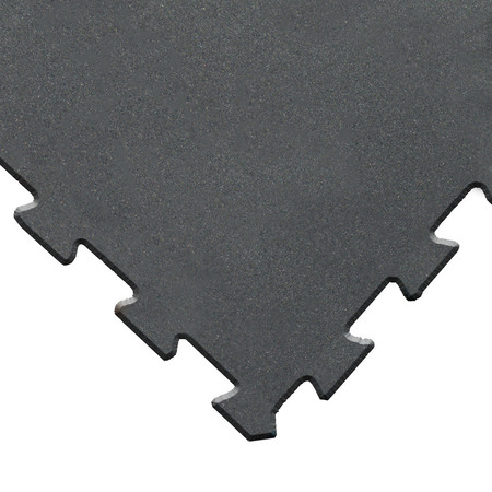 Goodyear Goodyear "ReUz" Rubber Tiles -- 6mm x 20" x 20" - Black - 32 Tiles (8 x 4 Packs) 03-274-BK-32