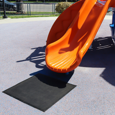 Rubber-Cal Playground Slide Landing Mat - 36 in x 48 in 04-R277-3648
