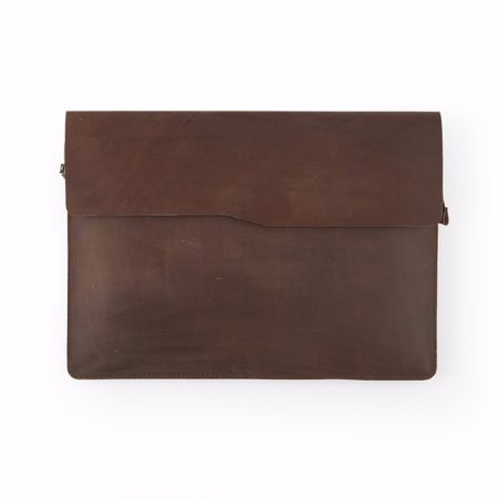 Rustico AC0912-0001 Leather Monument Laptop Case in Dark Brown