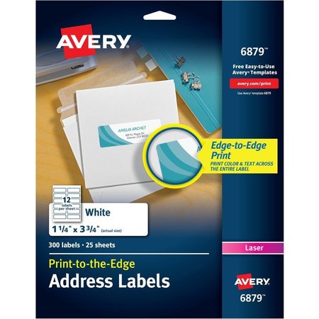 Avery Label, Color, 1.25X3.75, We 300PK AVE6879 | Zoro
