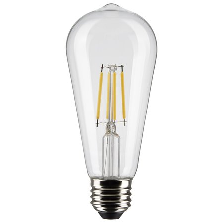 Watt ST19 LED Lamp, Clear, Medium Base, 90 CRI, 3000K, 120 Volts S21361 Zoro