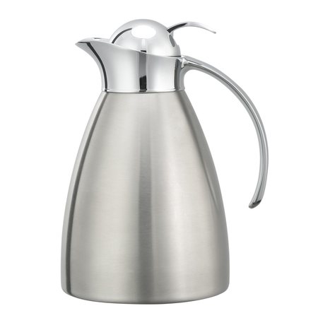 Service Ideas 1 L Stainless Steel Thermal Carafe With Black Half