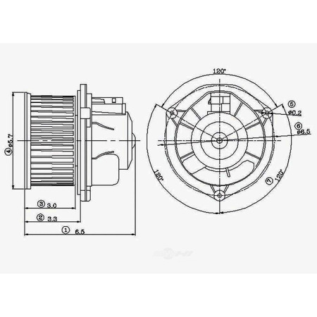 GLOBAL PARTS DISTRIBUTORS Blower Motor, 2311261 2311261