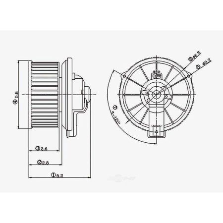 GLOBAL PARTS DISTRIBUTORS Blower Motor, 2311288 2311288