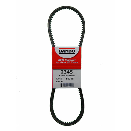 BANDO RPF Precision Engineered Raw Edge Cogged V-Belt - Alternator, 2345 2345