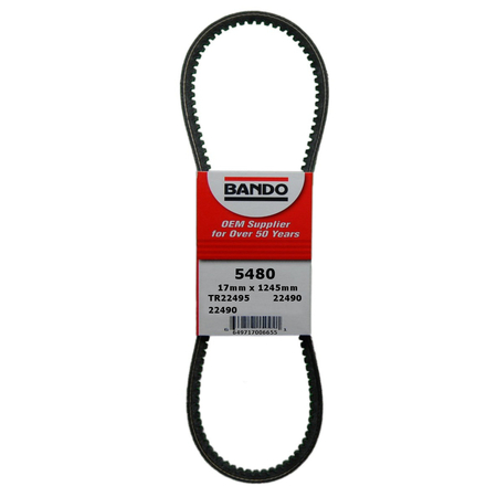 Bando RPF Precision Engineered Raw Edge Cogged V-Belt - Alternator, 5480 5480