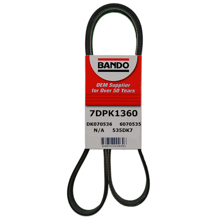 BANDO Serpentine Belt, 7DPK1360 7DPK1360