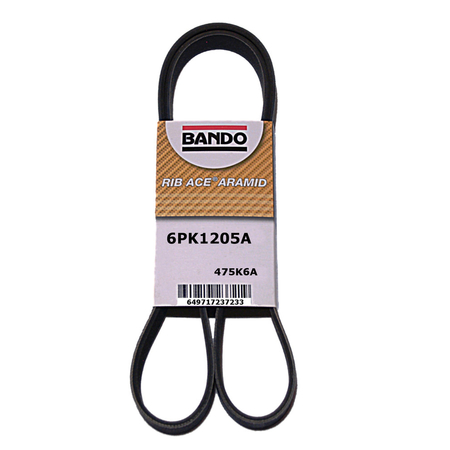 BANDO Rib Ace Precision Engineered V-Ribbed Belt, 6PK1205A 6PK1205A