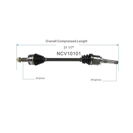 GSP Cv Axle Assembly 2013-2017 Cadillac Xts NCV10101