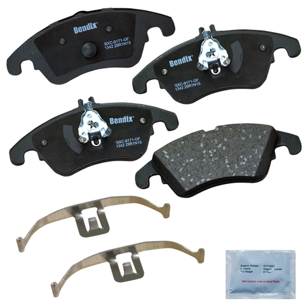 BENDIX Bendix Premium Copper Free Ceramic BPR Disc Brake Pad - Front, CFC1342 CFC1342