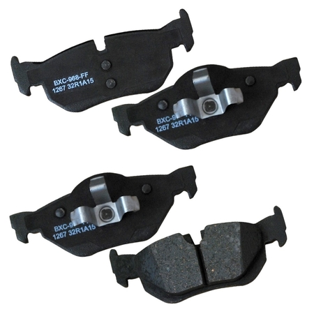 STOP BY BENDIX Disc Brake Pad Set, SBC1267, Rear SBC1267