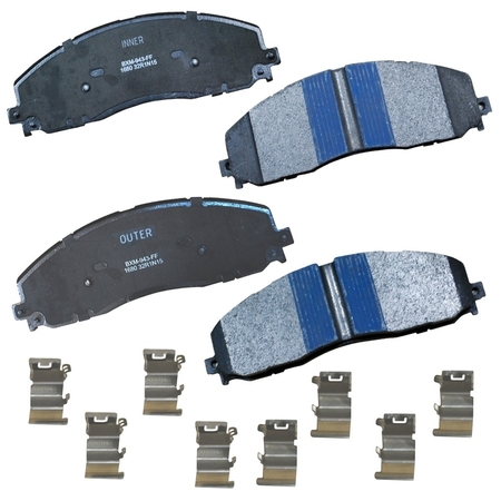 STOP BY BENDIX Stop Semi-Metallic Disc Brake Pad - Front, SBM1680 SBM1680