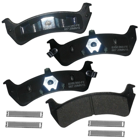 STOP BY BENDIX Stop Semi-Metallic Disc Brake Pad - Rear, SBM667 SBM667