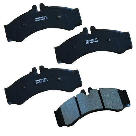 STOP BY BENDIX Stop Semi-Metallic Disc Brake Pad - Rear, SBM949 SBM949