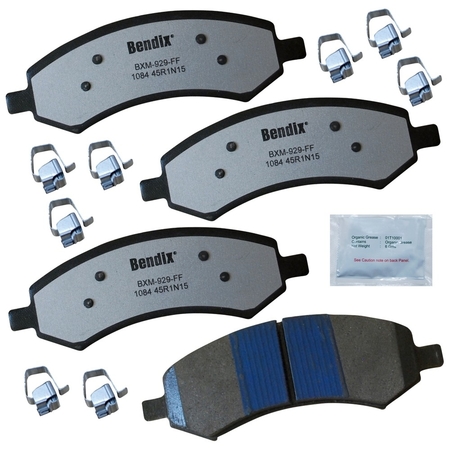 BENDIX Fleet Metlok Semi-Metallic SDR Disc Brake Pad - Front, MKD1084FM MKD1084FM