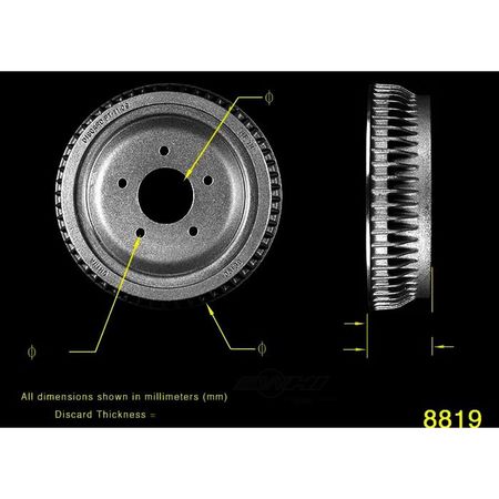 BENDIX Brake Drum, PDR0254 PDR0254