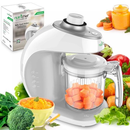 Nutrichef Multifunction Food Processor - Ultra Quiet Powerful Motor, Includes 6 Attachment Blades 