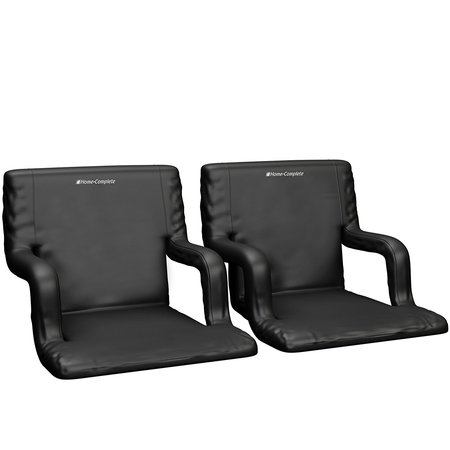 Home-Complete Stadium Seats - Bleacher Cushion Set with Padded Back  Support, Armrests by, 2PK HC-3001-2