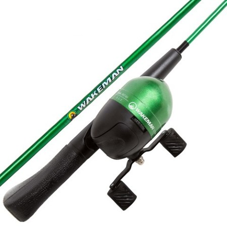 Leisure Sports Fishing Rod and Reel Combo with Tackle Set, Spincast Pole,  Gear for Small Fish for Kids, Green 211414OWR