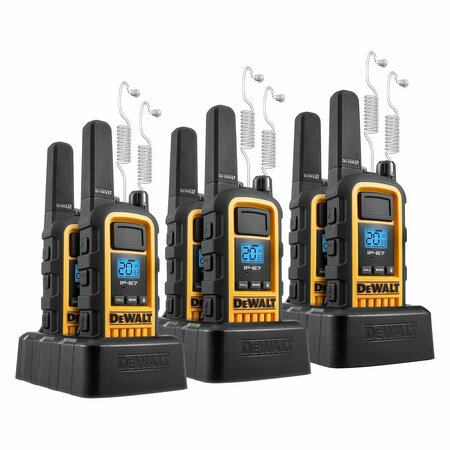 DEWALT 3W FRS Radio 3 sets with Headsets 3DXFRS800-SV1