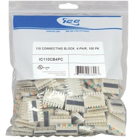 ICC PATCH PANEL, 110, 100-PAIR, 1 RMS IC110RM100