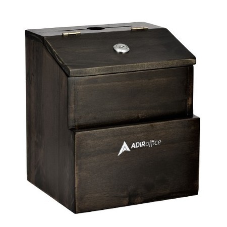 AdirOffice Acrylic Clear Locking Suggestion Box at