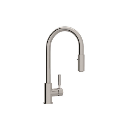Rohl Modern Lux Pulldown Kitchen Faucet In Brushed Stainless Steel