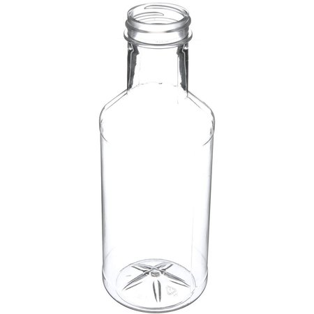 TRICORBRAUN 16 oz Clear PET Plastic Round Carafe/Decanter- 38-400 Neck Finish 093455