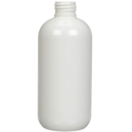 TRICORBRAUN 8 oz White PET Plastic Boston Round Bottle- 24-410 Neck Finish 025217