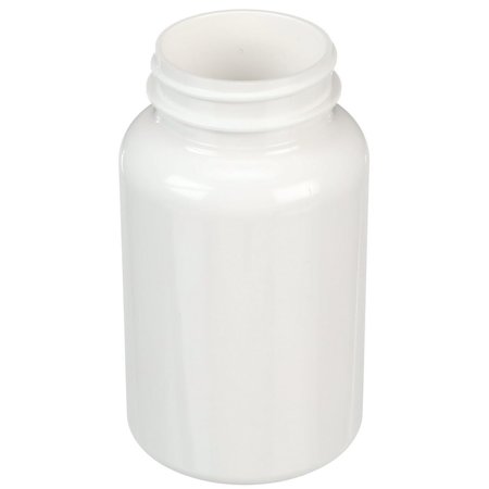 Tricorbraun 225 cc White PET Plastic Round Packer Bottle- 45-400 Neck Finish 024388