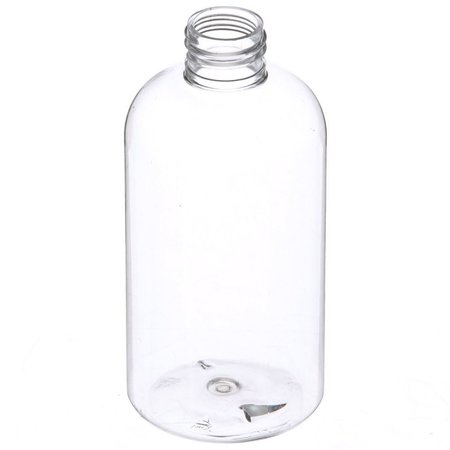 TRICORBRAUN 8oz Plastic Boston Round Bottle, Clear 24-410 Neck Finish 024928