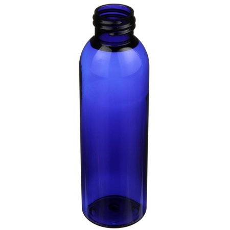 TRICORBRAUN 4 oz Cobalt Blue PET Plastic Bullet Round Bottle- 24-410 Neck Finish 022679
