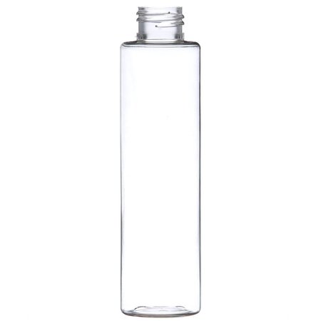 TRICORBRAUN 4 oz Clear PET Plastic Slim Cylinder Round Bottle- 24-410 Neck Finish 022623
