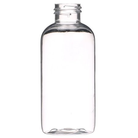 TRICORBRAUN 4 oz Clear PET Plastic Boston Round Bottle- 24-410 Neck Finish 055871