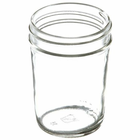 TRICORBRAUN 8 Oz Glass Jar, Round, Flint, 70-450 Squat 012126