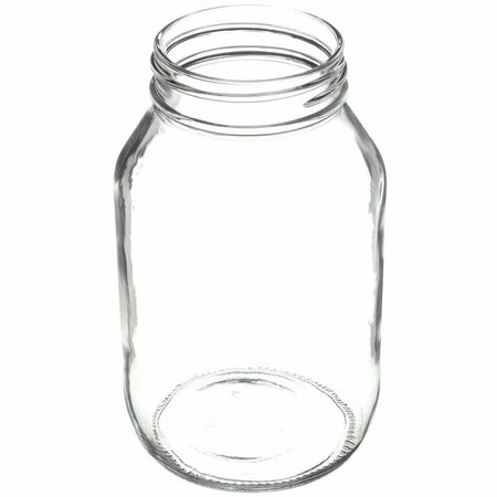 Tricorbraun 32 Oz Glass Jar, Round, Flint, 70-450 015200