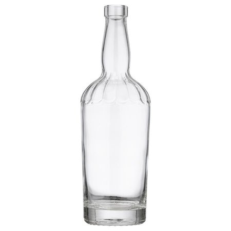 12 oz Round Clear Glass Bottle with Swing Top - 375 ml