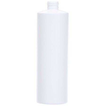 TRICORBRAUN 16 oz White HDPE Plastic Cylinder Round  Bottle- 24-410 Neck Finish 027586