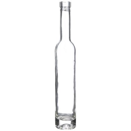 TRICORBRAUN 375 ml Clear Glass Round Ice Wine Niagra Bottle - 18.5 mm Bar Top Neck Finish 075081
