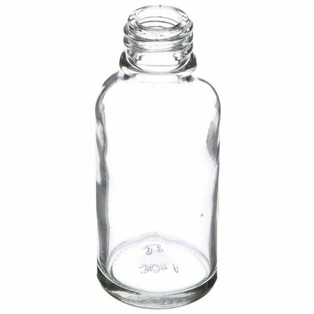 TRICORBRAUN 30 Ml Glass Boston Round, Round, Flint, 18Mm Spec Finish Euro Dropper Bottle 600121