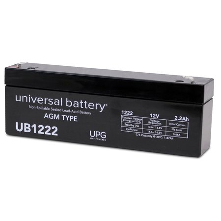 Upg Sealed Lead Acid Battery, 12 V, 2.2Ah, UB1222, F1 (Faston Tab ...