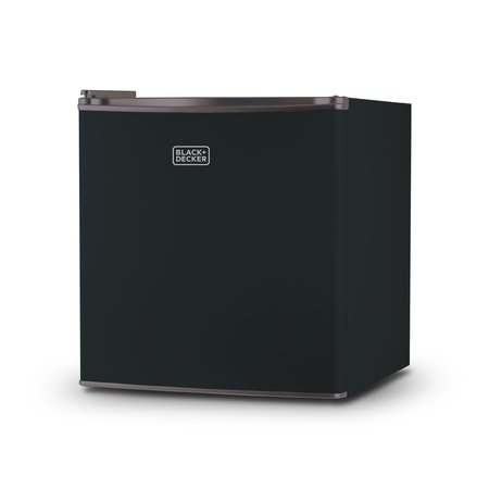 Black & Decker Compact Refrigerator Energy Star Single Door Mini Fridge  with Freezer, 1.7 Cubic Feet, Black BCRK17B