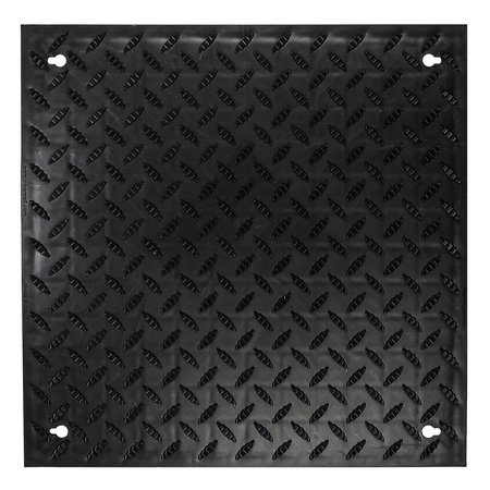 FOUNDATION Platform Tile, Polypropylene, 18 in Long x 18 in Wide, 4 PK F03.18x18BK-CS4