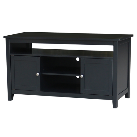 International Concepts Entertainment / TV Stand with 2 Doors, Black ...